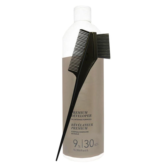 Blonde-Me Developer 9% / 30 Volume 33.8 Oz and M Hair Designs Tint Brush Comb (Bundle) Beauty & Personal Care M Hair Designs