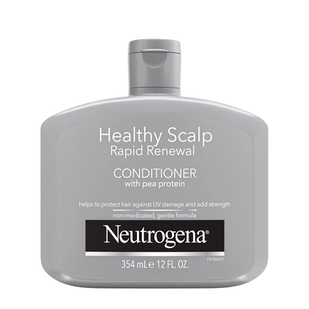 Neutrogena Healthy Scalp Rapid Renewal Conditioner with Pea Protein & UV Damage Protecting for Strong Healthy-Looking Hair, White, Unscented, 12 Fl Oz Beauty & Personal Care Neutrogena