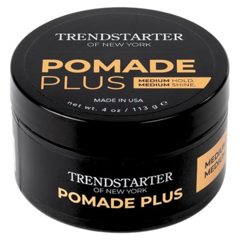 TRENDSTARTER - POMADE PLUS (4oz) - Medium Hold - Medium Shine - Premium Flake-Free Water-Based Premium Hair Styling Gel Product for All Hair Types Beauty & Personal Care TRENDSTARTER