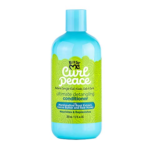 Just For Me Curl Peace Ultimate Detangling Conditioner - Nourishes & Replenishes, Contains Marshmallow Root Extract, Cocoa Butter & Raw Honey, Sulfate