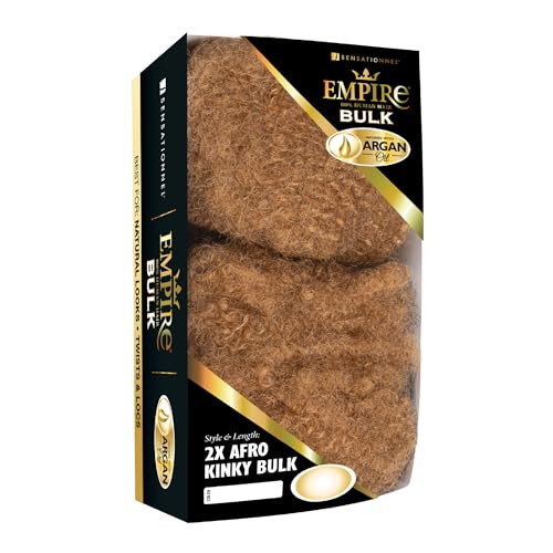 Sensationnel Empire Bulk Braiding-2X Afro Kinky,16 inch, 1 JETBLACK