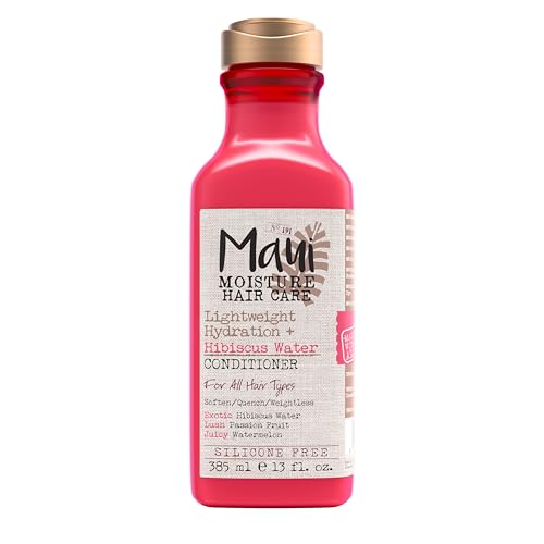 Maui Moisture Lightweight Hydration + Hibiscus Water Conditioner, Nourishing Aloe Vera Conditioner Softens & Quenches Hair, Vegan & Silicone-Free, 13