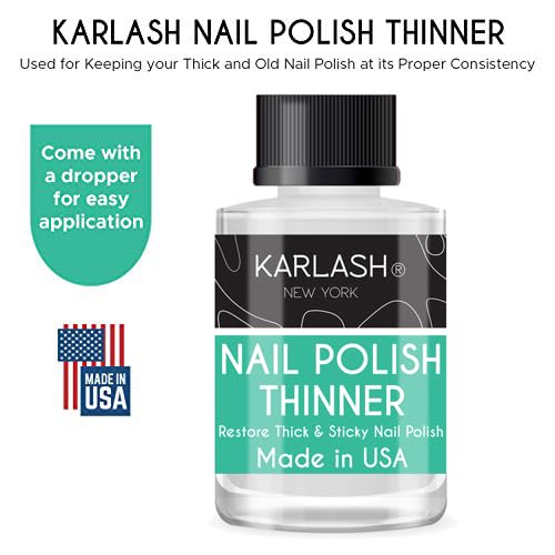 Karlash Professional Nail Polish Thinner 0.5 oz - Restore thick and sticky nail polish (1 Piece) Beauty & Personal Care Karlash