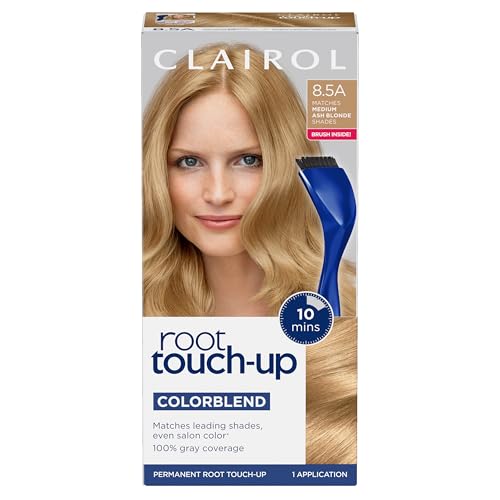 Clairol Root Touch-Up by Nice'n Easy Permanent Hair Dye, 8.5A Medium Ash Blonde Hair Color | 100% Gray Coverage | Easy Brush Application | Matches Beauty & Personal Care Clairol
