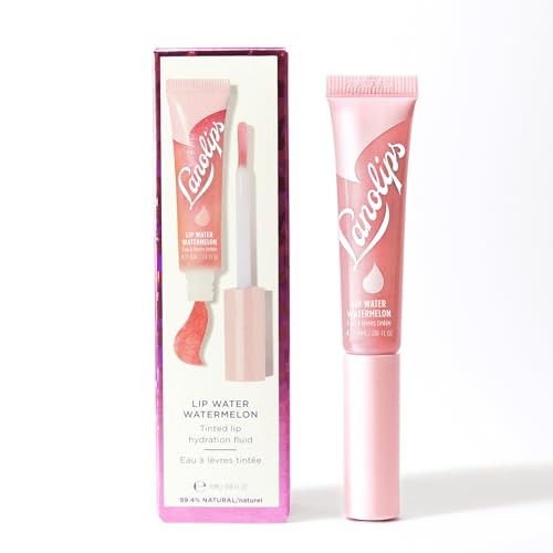 Lanolips Lanolin Lip Water Watermelon - Clear Gloss Serum - Hyaluronic Acid Lip Balm and Shimmer for a Hydrated Glow - Lanolin Oil Moisturizer Beauty and Personal Care Lanolips