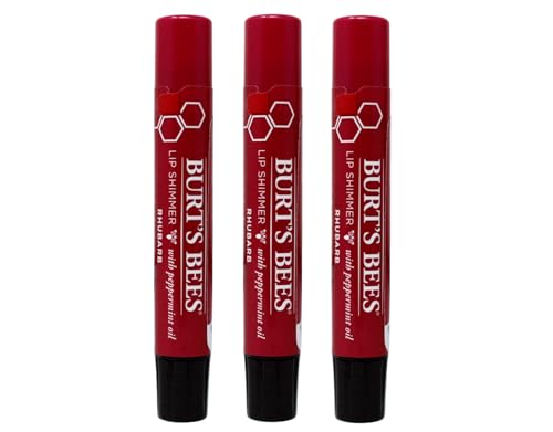 Burt's Bees Lip Shimmer, Rhubarb 0.09 oz (Pack of 3) Beauty & Personal Care Burt's Bees