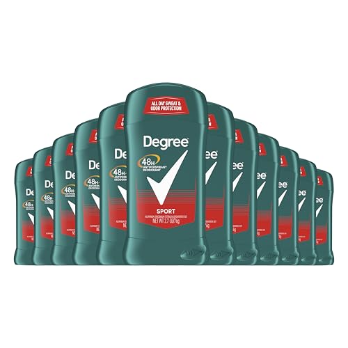Degree Men Original Antiperspirant Deodorant for Men, Pack of 12, 48-Hour Sweat and Odor Protection, Sport 2.7 oz Beauty and Personal Care Degree