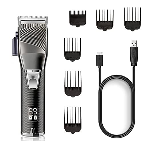 GLESVOWIO Pro Hair Clipper Barber Professional Fading Blending Strong Motor Rechargeable Trimmer Electric Cutting Kit(Cr34a) Beauty and Personal Care GLESVOWIO