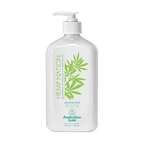 Australian Gold Hemp Nation Agave & Lime Moisturizing Tan Extender with Hemp Seed Oil Beauty & Personal Care Australian Gold