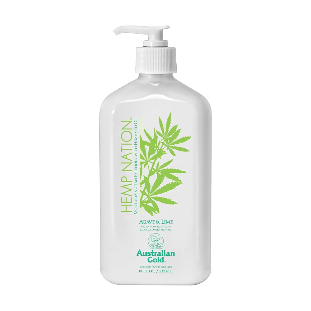 Australian Gold Hemp Nation Agave & Lime Moisturizing Tan Extender with Hemp Seed Oil Beauty & Personal Care Australian Gold