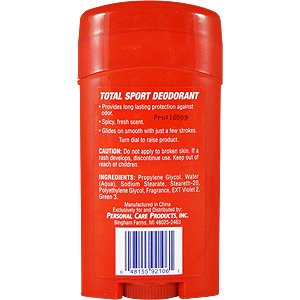 Personal Care Total Sport Fresh Scent Deodorant Stick All Day Protection, 2.25 Ounce Beauty and Personal Care Personal Care