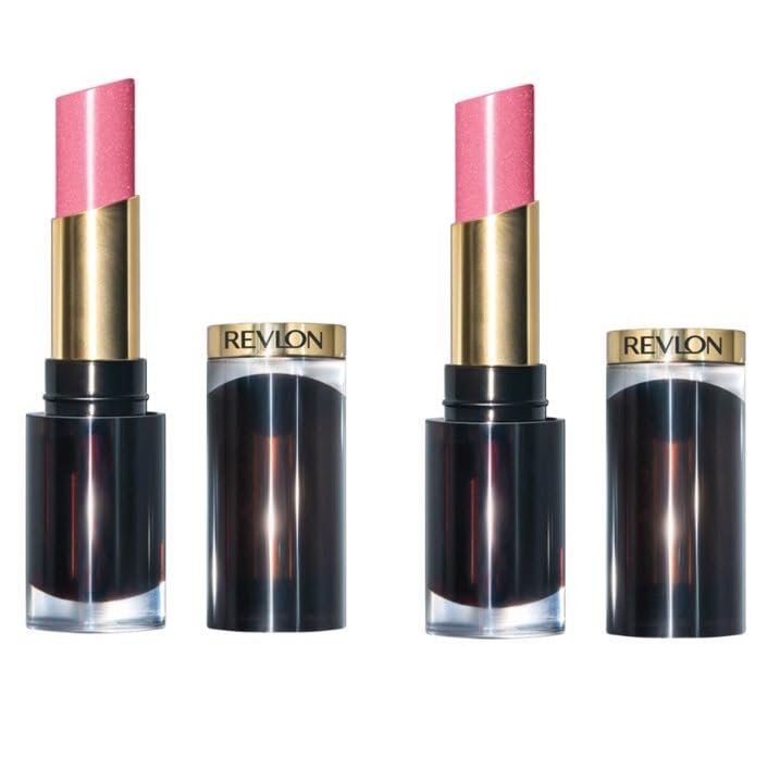 Pack of 2 Revlon Super Lustrous Glass Shine Lipstick, So Sleek Pink 021 Beauty & Personal Care REVLON
