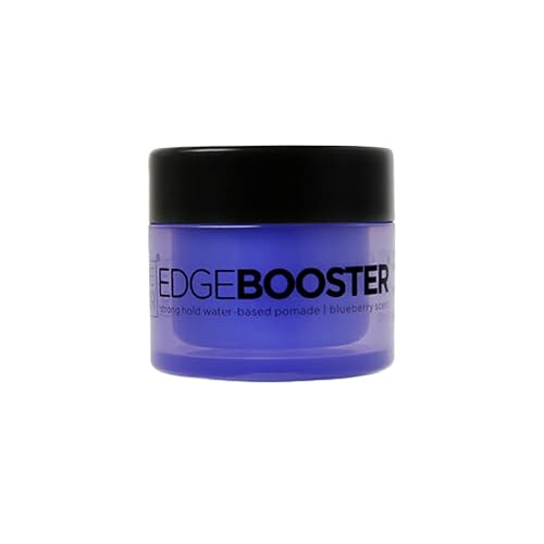 Style Factor EDGEBOOSTER Strong Hold Water-Based Pomade 0.85 Oz Mini Travel Size (0.85 Fl Oz (Pack of 1), Blueberry) Beauty & Personal Care Style Factor