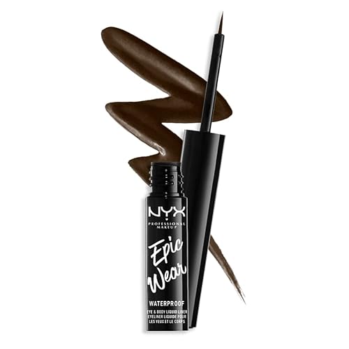 NYX PROFESSIONAL MAKEUP Epic Wear Liquid Liner, Long-Lasting Waterproof Eyeliner - Brown Beauty & Personal Care NYX PROFESSIONAL MAKEUP
