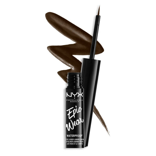 NYX PROFESSIONAL MAKEUP Epic Wear Liquid Liner, Long-Lasting Waterproof Eyeliner - Brown Beauty & Personal Care NYX PROFESSIONAL MAKEUP