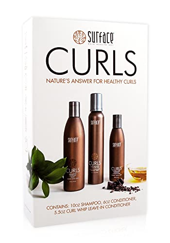 Surface Hair - Trio Box Set, Shampoo, Conditioner And Leave-In Conditioner - Defines, Adds Shine, and Provides Frizz Free Style Longevity Beauty & Personal Care SURFACE
