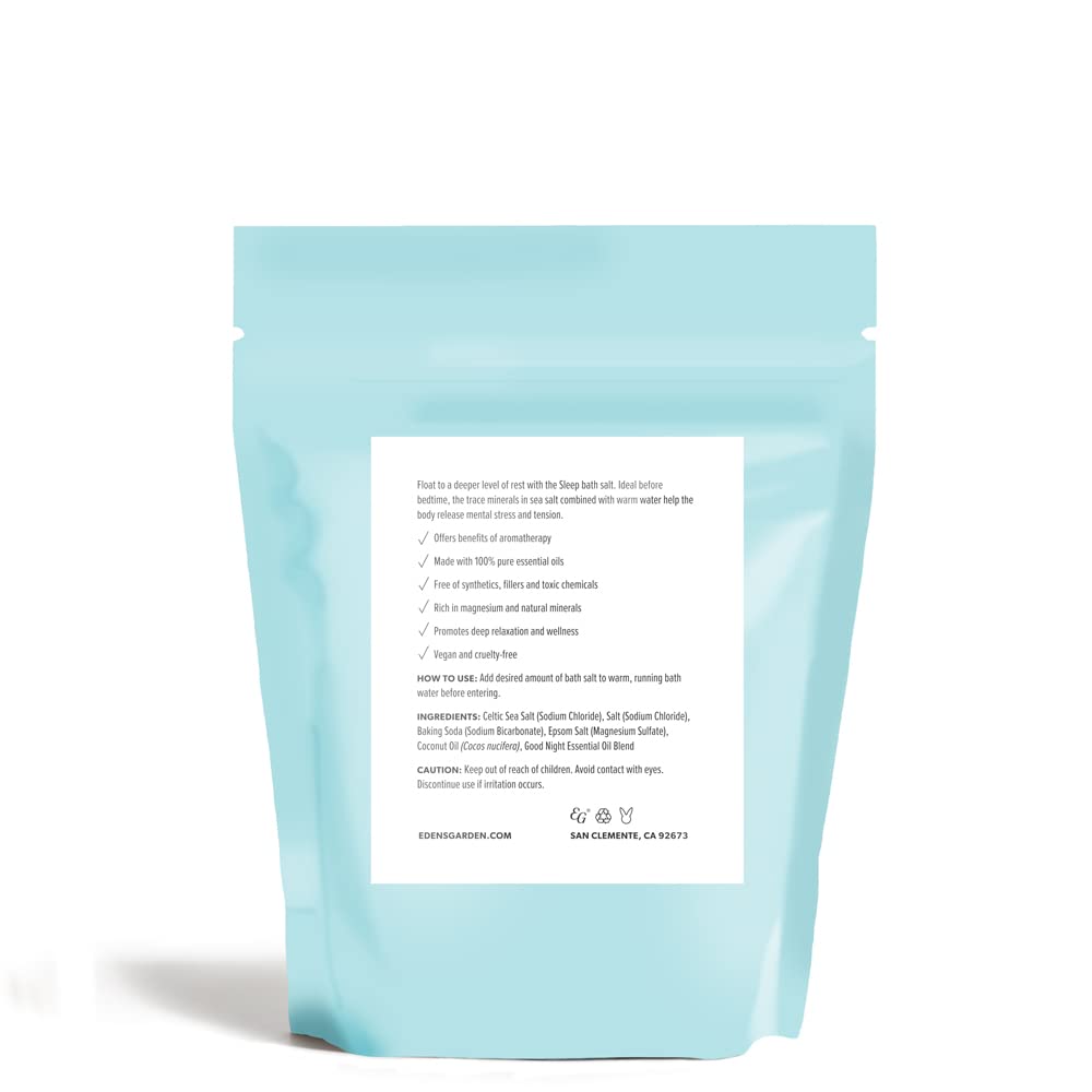 Edens Garden Good Night Bath Salt Soak - Sleep Blend with Essential Oils, Soothing Lavender, Epsom, Dead Sea Salt & Magnesium - Natural Bath Soaking Beauty and Personal Care Edens Garden