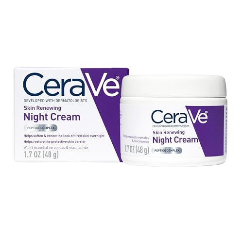 CeraVe Skin Renewing Night Cream, Peptide Complex, Hyaluronic Acid & Ceramide Moisturizer for Face, 1.7 Ounce Beauty and Personal Care CeraVe Default Title