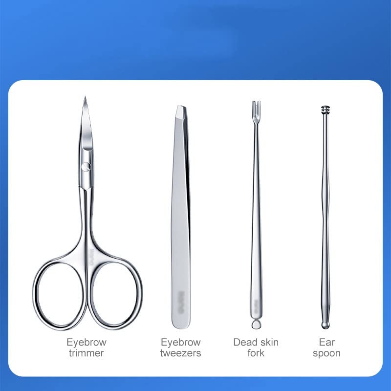 HUSHHAAMPP 4 in 1 Eyebrow Trimming Tool Face Care Set Stainless Steel Makeup Dead Skin Push Manicure Tools (Color : Pink, Size : 4PCS) (Pink 4PCS) Beauty and Personal Care HUSHHAAMPP