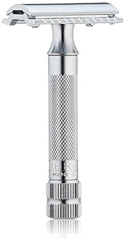 G.B.S Men's Shaving Set- MK34 Double Edge Safety Razor, Bristle Hair Brush, Dual stand, Chrome Shaving Bowl, Natural shave Soap, Leather Razor Case Beauty and Personal Care G.B.S