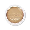 FLOWER Beauty By Drew Barrymore Light Illusion Perfecting Powder - Powder Foundation + Setting Powder for Makeup - Medium Buildable Coverage - Natural Beauty & Personal Care FLOWER BEAUTY