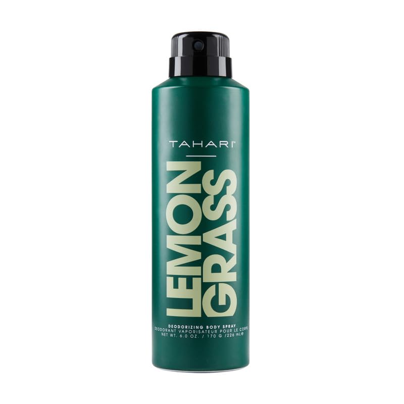 TAHARI For Men Lemongrass Deodorizing Body Spray 6.0 oz / 226 mL Beauty and Personal Care TAHARI PARFUMS LEMONGRASS