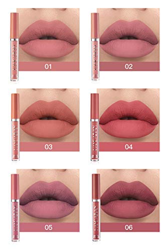 6Pcs Matte Liquid Lipstick Makeup Set, Matte liquid Long-Lasting Wear Non-Stick Cup Not Fade Waterproof Lip Gloss (Set B) Beauty & Personal Care BestLand