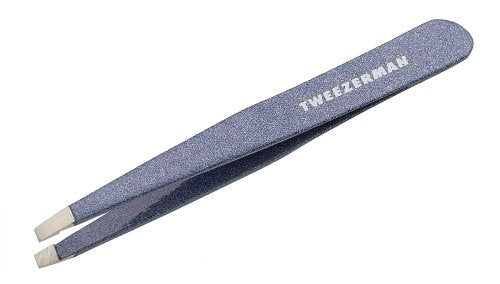 Tweezerman Stainless Steel Slant Tweezer - Eyebrow Tweezers for Women and Men (Sky Blue) Beauty & Personal Care Tweezerman