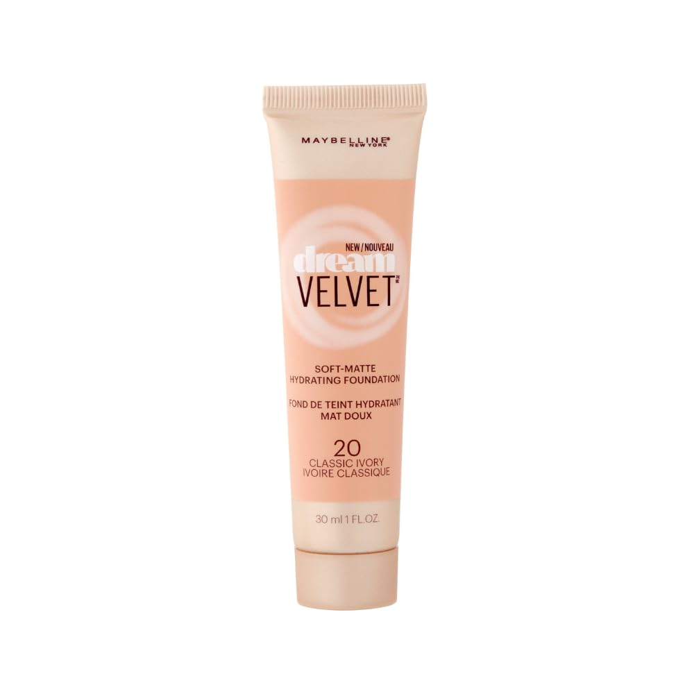 Maybelline New York Dream Velvet Soft-Matte Hydrating Foundation, Classic Ivory, 1 fl. oz.