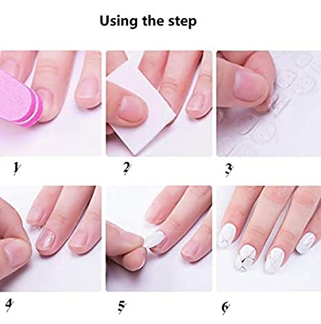 Kalolary 480PCS Double-Sided Nail Adhesive Tabs, Transparent Flexible Jelly Gel Tape for Nail Art, Suitable for Professional or Home Use Beauty & Personal Care Kalolary