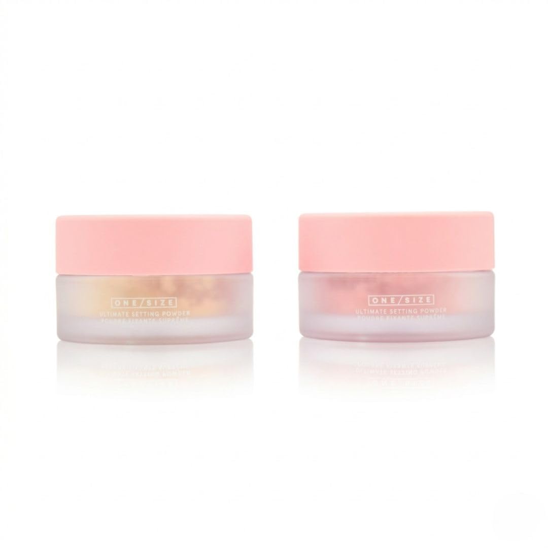ONE/SIZE The Ultimate Set Blurred & Bright Setting Powder Duo - Translucent & Ultra Pink - 2 x 6.5 g / 0.23 oz - Mini Loose Powders for 24-Hour Shine