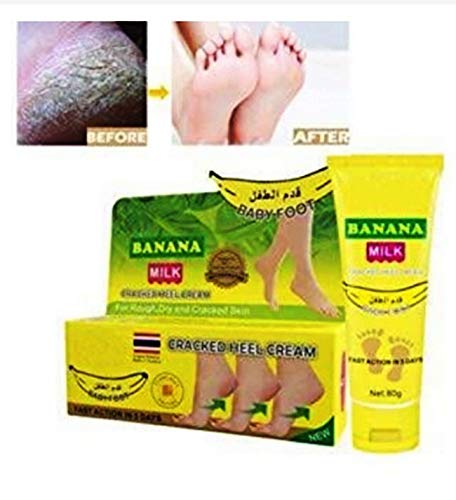 A Bonne' Cracked Heel Cream Banana Milk Rescue your feet Eliminate dry skin, Cracked skin 50 g. Beauty & Personal Care A Bonné