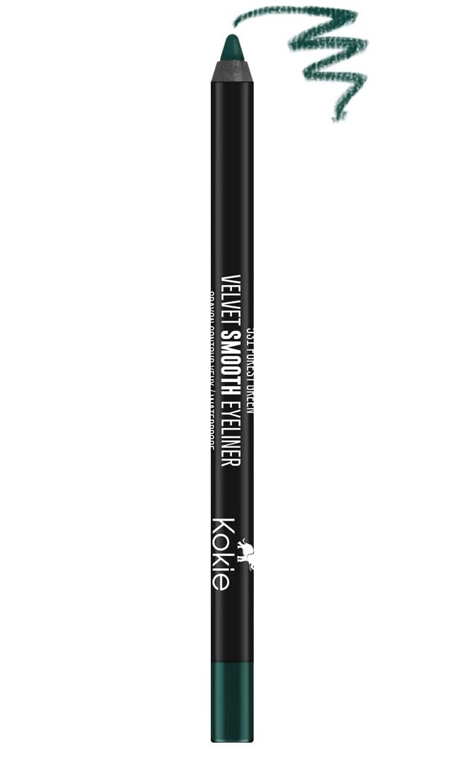 Kokie Cosmetics Waterproof Velvet Smooth Eyeliner Pencil, Forest Green, 0.042 Ounce Beauty & Personal Care Kokie