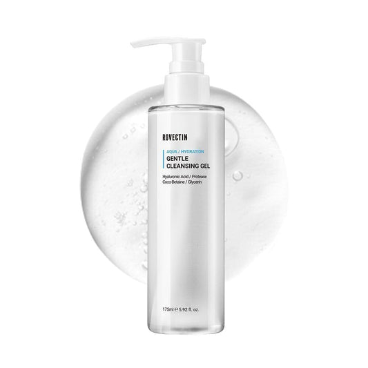 ROVECTIN Aqua Cleansing Gel (Conditioning Cleanser) Hydrating pH Balanced Facial Wash for Sensitive, Dry Skin | No Stripping, Fragrance-Free | Vegan Beauty & Personal Care ROVECTIN