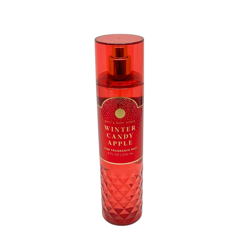 Bath & Body Works Fine Fragrance Mist - Winter Candy Apple, Vanilla Bean Noel, Twisted Peppermint - Gift Set with a Blue Bow for Holiday & Gifts Beauty and Personal Care Bath & Body Works
