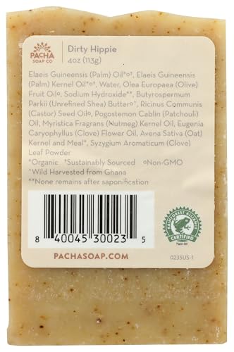 PACHA SOAP Dirty Hippie Bar Soap, 4 OZ Beauty & Personal Care Pacha Soap Co
