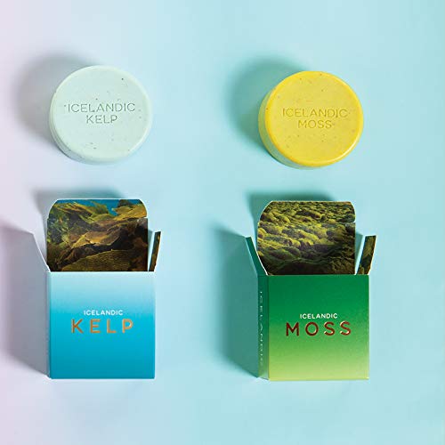 Exfoliating Bars of Soap From Natural Ingredients, Assorted Scents - Icelandic Kelp and Moss, Set of 2, 4.3 Ounce Each Beauty & Personal Care Kalastyle