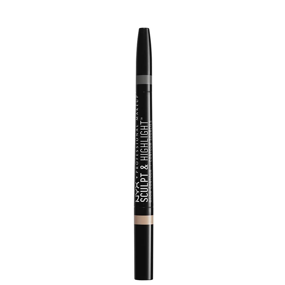 NYX PROFESSIONAL MAKEUP Sculpt and Highlight Brow Contour, Eyebrow Pencil, Black Golden Beauty & Personal Care NYX PROFESSIONAL MAKEUP