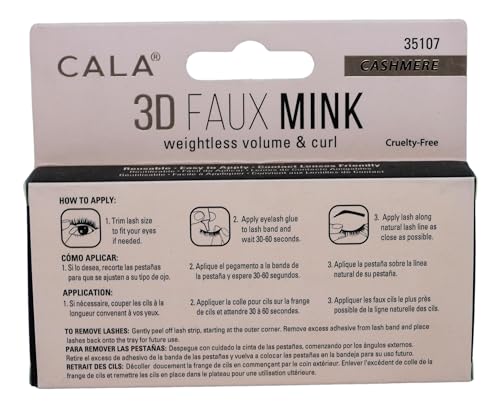 3D FAUX MINK LASHES: CASHMERE Beauty & Personal Care Cala