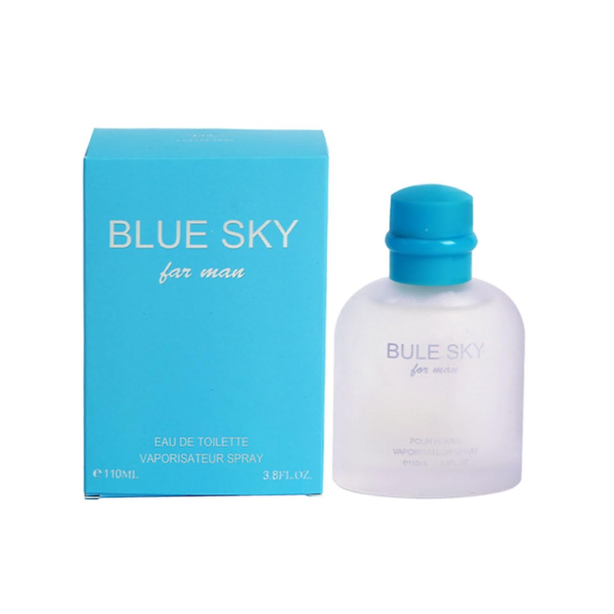 EBC Perfume Blue Sky Man Perfume 110ml Eau De Parfum Vaporisateur Spray - Long Lasting, Grapefruit, Juniper, Essential Oil From France Beauty & Personal Care EBC Perfume
