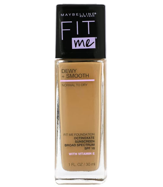 Maybelline Fit Me Dewy + Smooth Foundation, Natural Beige, 1 fl. oz. (Packaging May Vary)