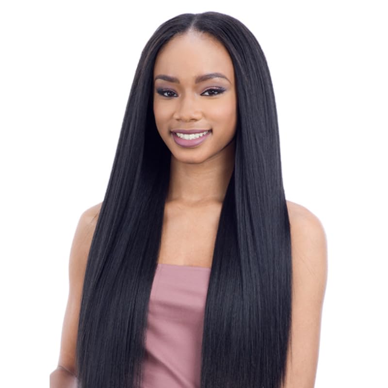 STRAIGHT 24" (1 Jet Black) - Shake-N-Go Organique Mastermix Synthetic Bundle Weave