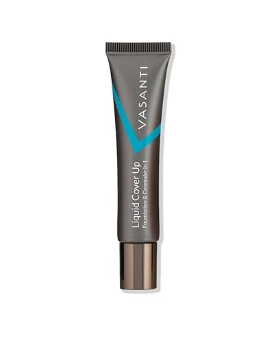 VASANTI Oil-Free Foundation & Concealer in 1 - Liquid Cover-Up (12) Highly Blendable, Full Coverage, Longwear Liquid Foundation and Concealer, Safe Beauty & Personal Care VASANTI