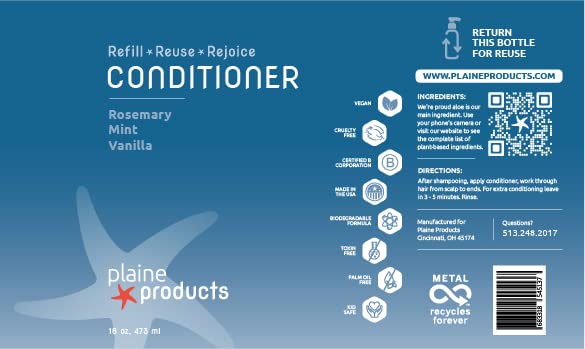 Plaine Products Eco-Friendly Shampoo and Conditioner - Rosemary, Mint, Vanilla - Sulfate & Paraben Free, 16oz Refill Bottles Beauty & Personal Care Plaine Products