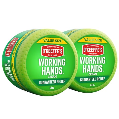 O'Keeffe's Working Hands Hand Cream for Extreme Dryness - 6.8 oz Value Size Jar (2 Pack) - Repairing Skincare for Cracked, Dry Hands Beauty & Personal Care O'Keeffe's