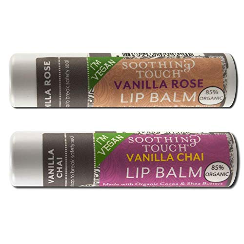 Soothing Touch Vegan Lip Balm - Variety Pack of 2 for Vanilla Lovers Beauty and Personal Care Soothing Touch