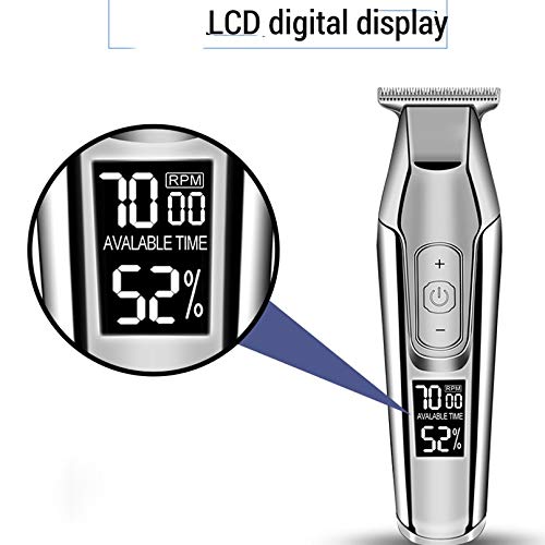 ZUIAI Barber Professional Hair Clipper LCD Display 0mm Baldheaded Beard Hair Trimmer Men's Electric Hair Trimmer Hair Clippers Beauty and Personal Care ZUIAI