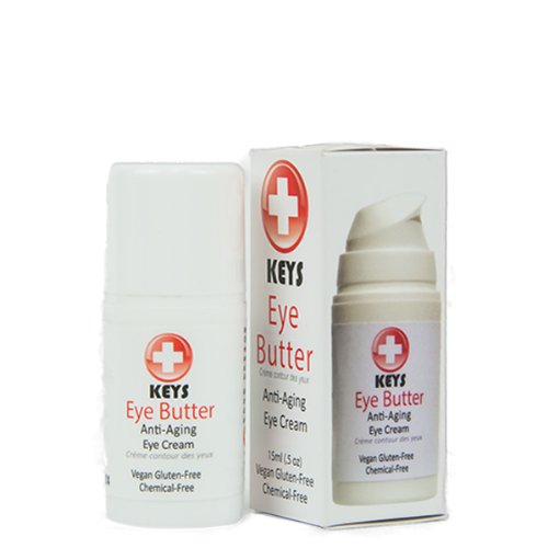 Keys Eye Butter Luminescent Natural, Vegan, Chemical-Free Moisturizing Eye Cream for Sensitive Skin in Airless Travel Pump - with Whole Cucumber Beauty & Personal Care Keys