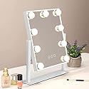 IMEASY Vanity Mirror with Lights?Hollywood Lighted Makeup Mirror with 3 Color Modes and 9 Dimmable Diamond LED Light Bulbs Detachable 10X Beauty & Personal Care IMEASY