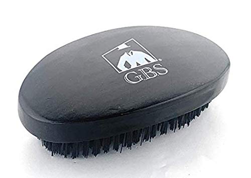 G.B.S Oval Black Wood Finish Brush for Horse Hair, 3in by 5in